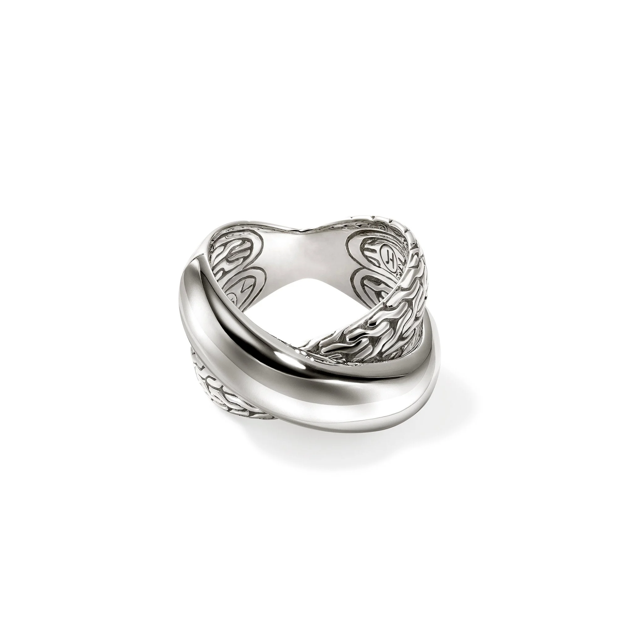 JH Essential Crossover Ring, Sterling Silver - 1