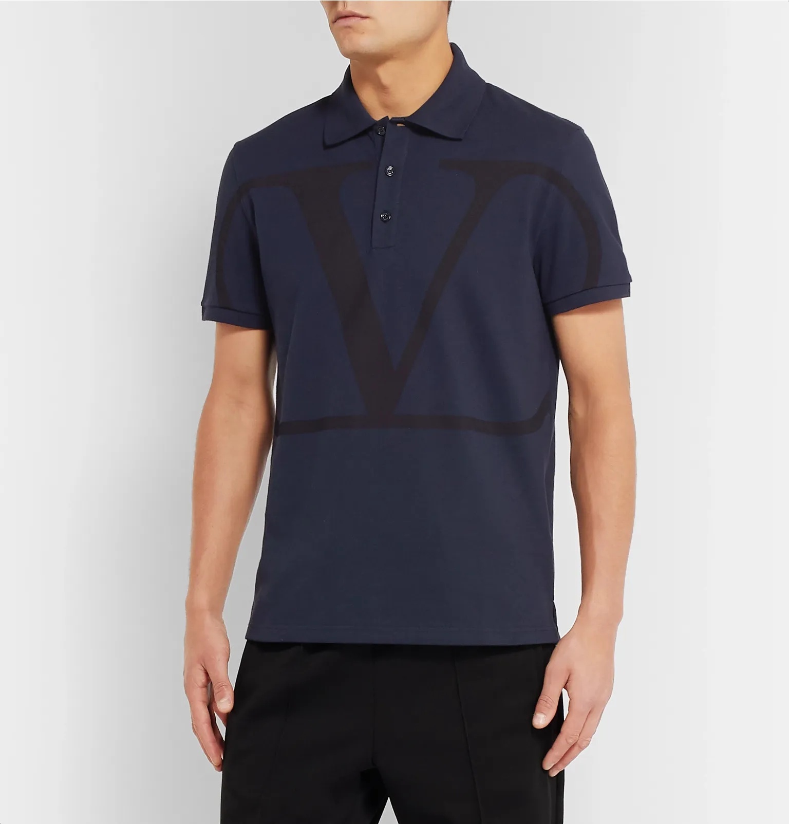 Slim-Fit Logo-Print Cotton-Piqué Polo Shirt - 4