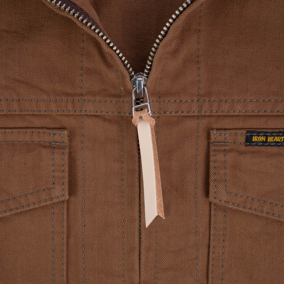 IHJ-124-BRN 10oz Herringbone Work Jacket - Brown - 12