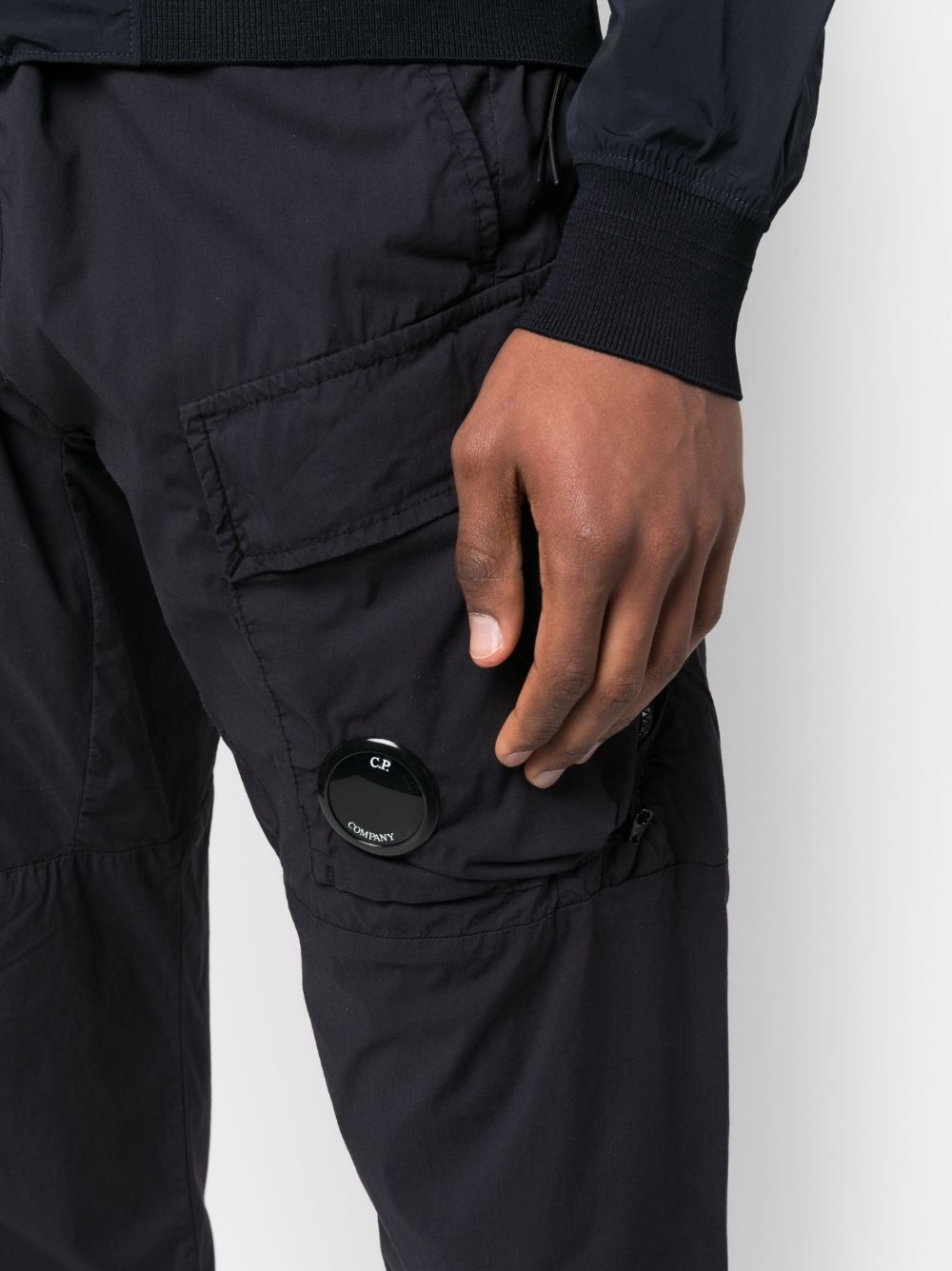 logo-patch tapered trousers - 5