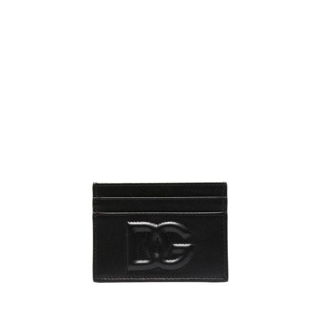 Black card holder with embossed logo - 1