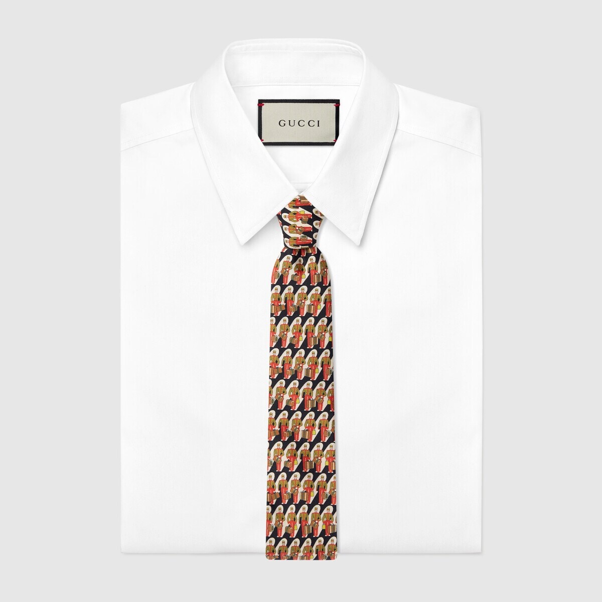 Gucci porter print silk tie - 2