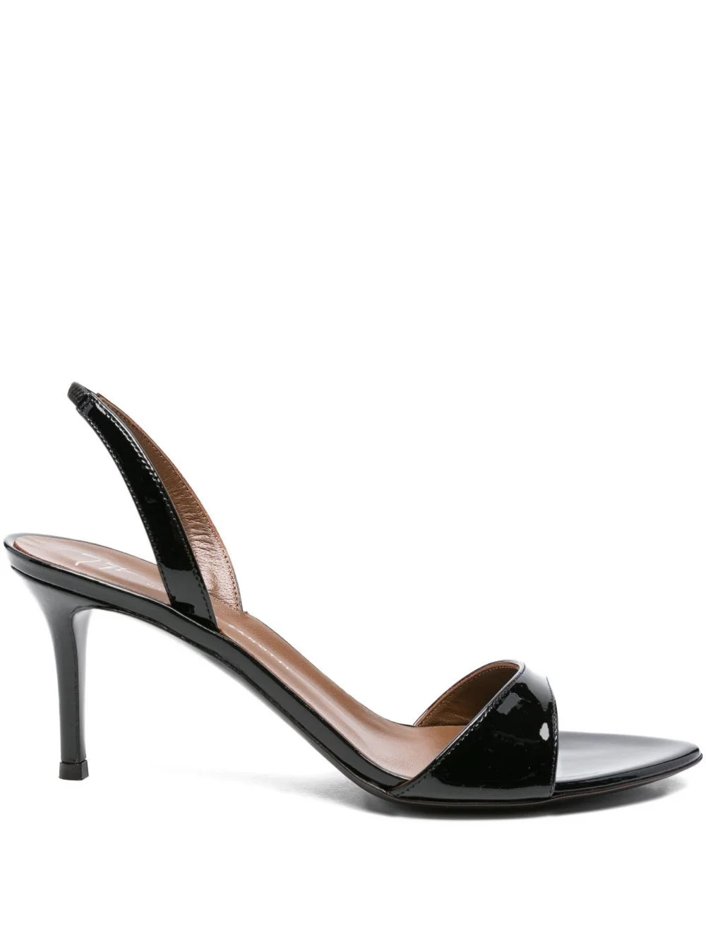 75 mm slingback patent leather sandals - 1