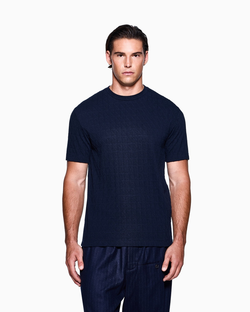 GIORGIO ARMANI ASV STRETCH CASHMERE AND VISCOSE-BLEND CREW-NECK T-SHIRT outlook