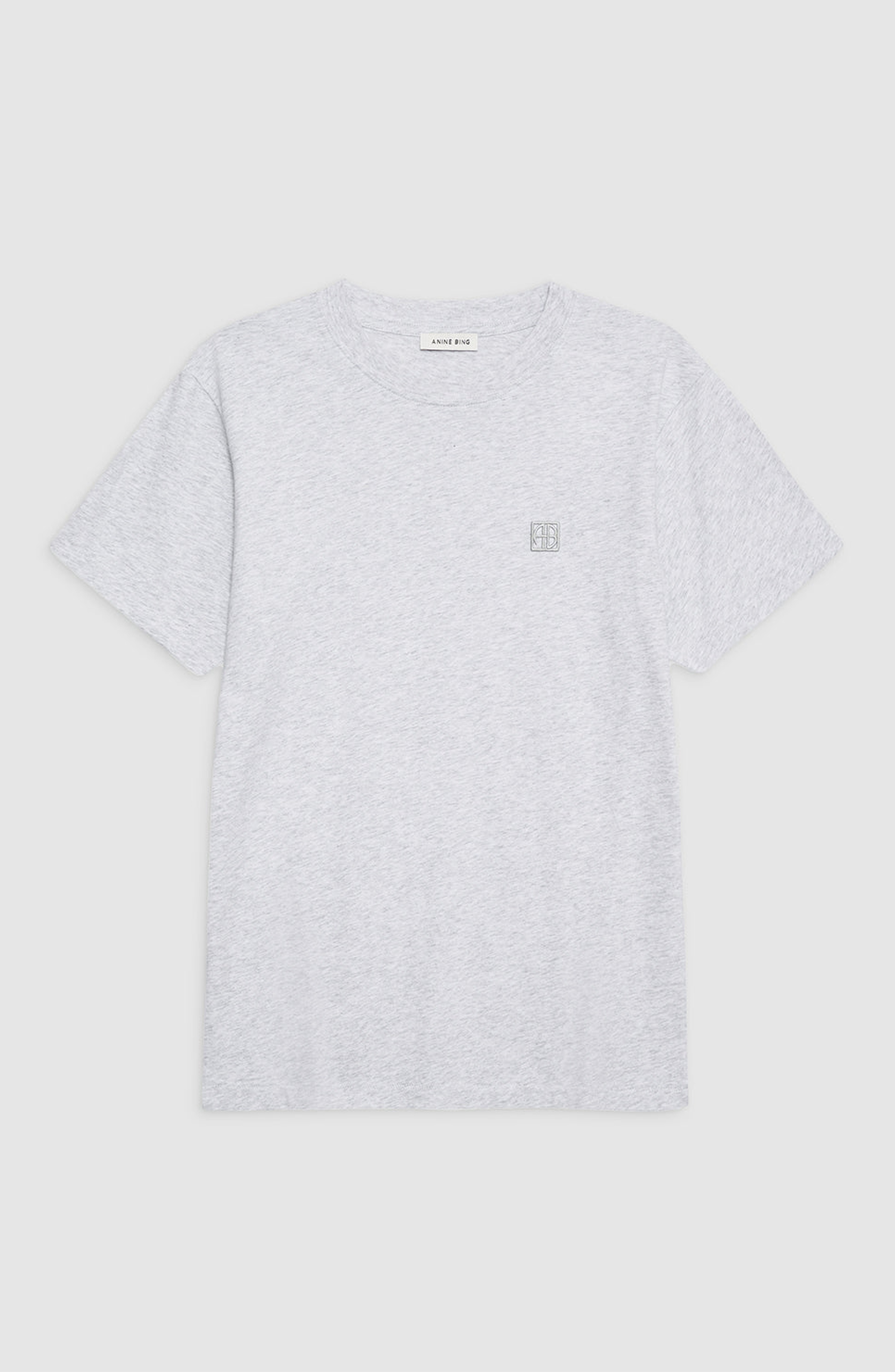 ANINE BING Lili Tee Framed Monogram in Heather Grey at Nordstrom - 4