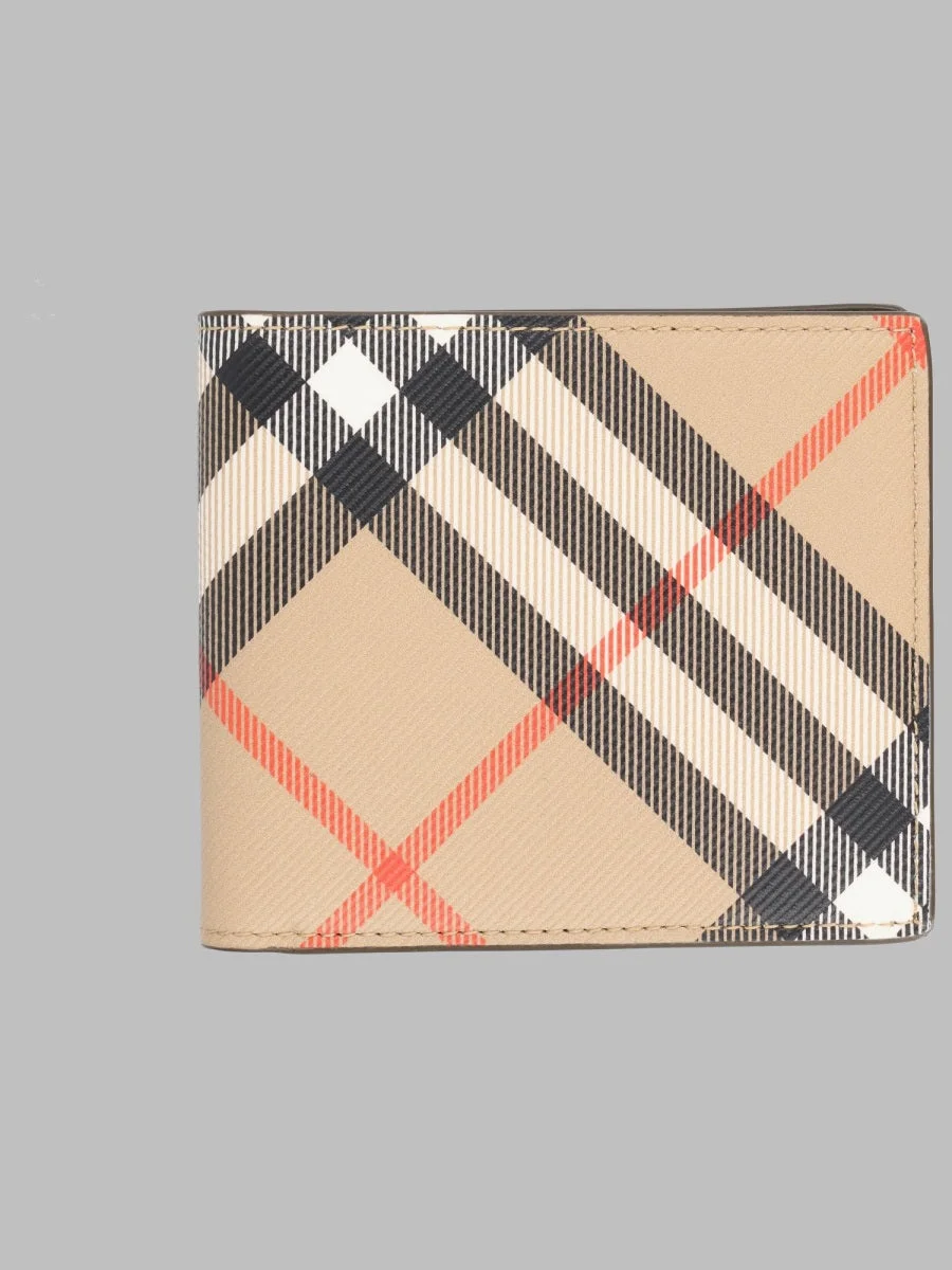 Burberry Men Portafoglio Bifold Con Stampa Check - 1