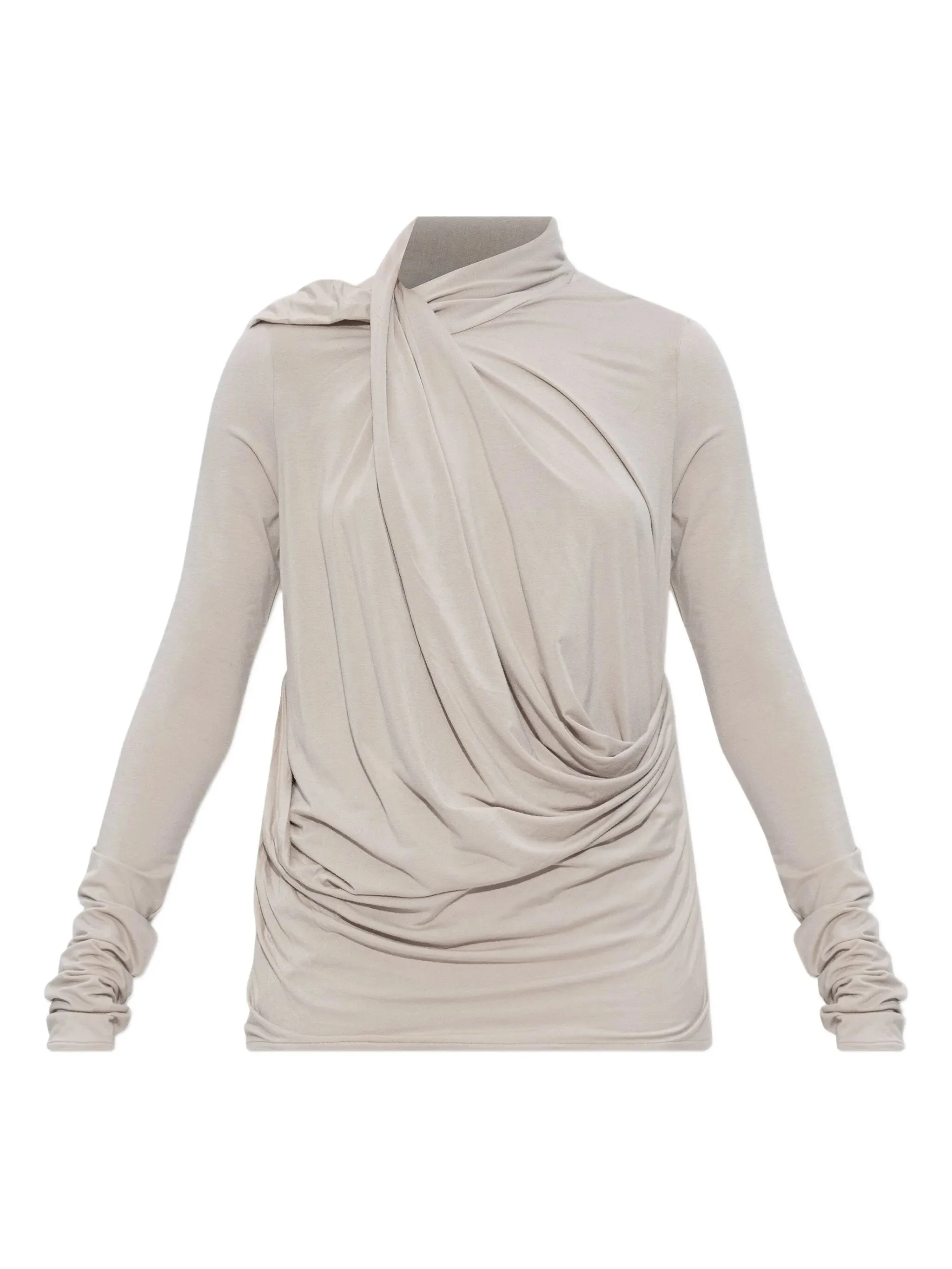draped cowl-neck top - 1