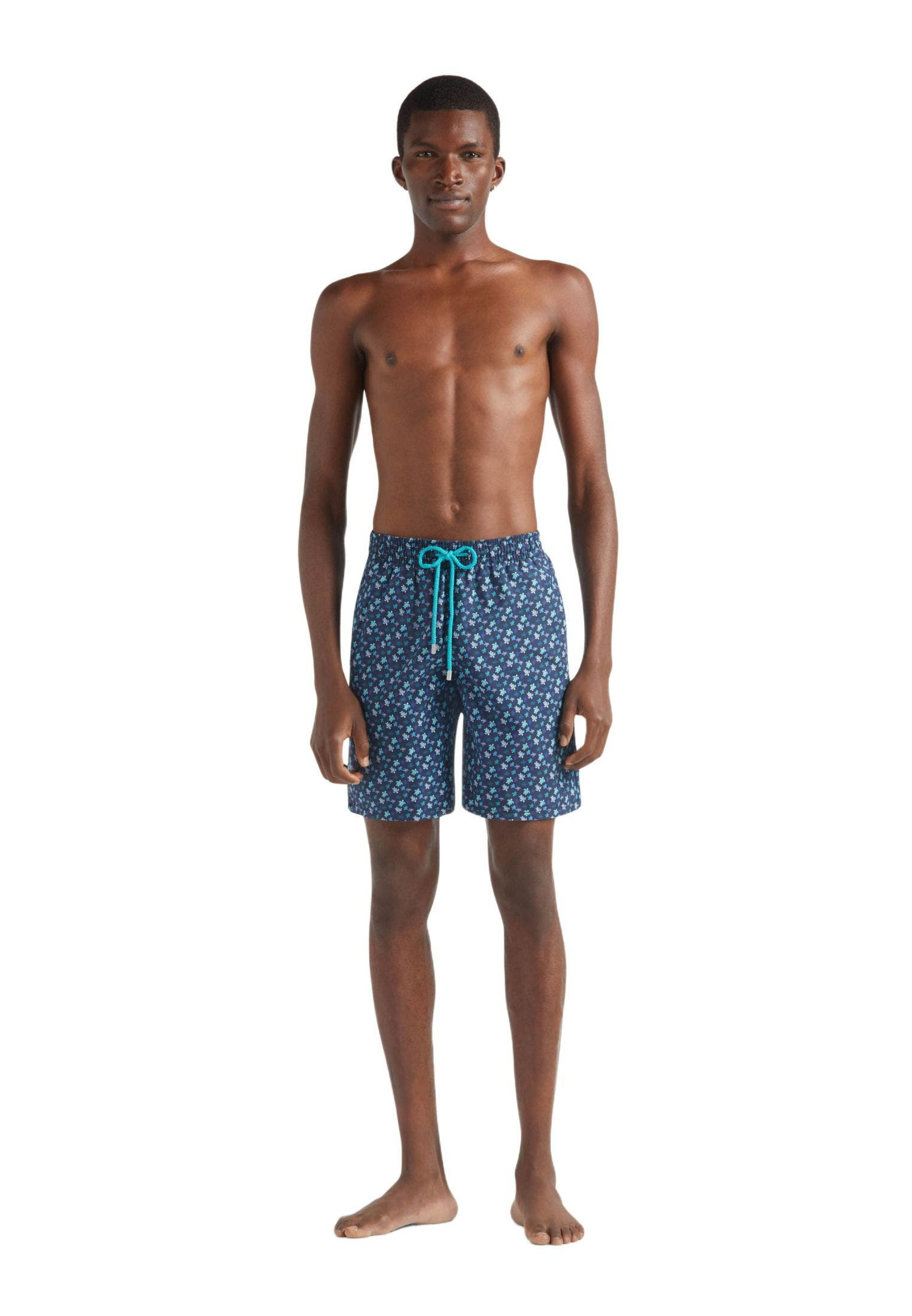 Vilebrequin Men's Micro Ronde Des Tortues Rainbow Longer Length Swim Shorts in Peacock at Nordstrom - 3
