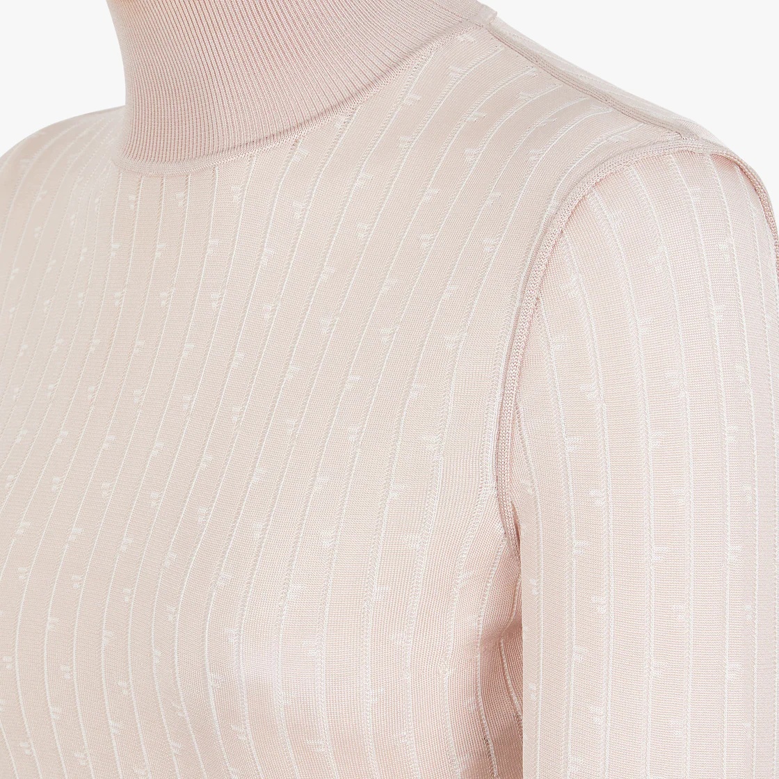 Pink FF pinstripe viscose top - 3