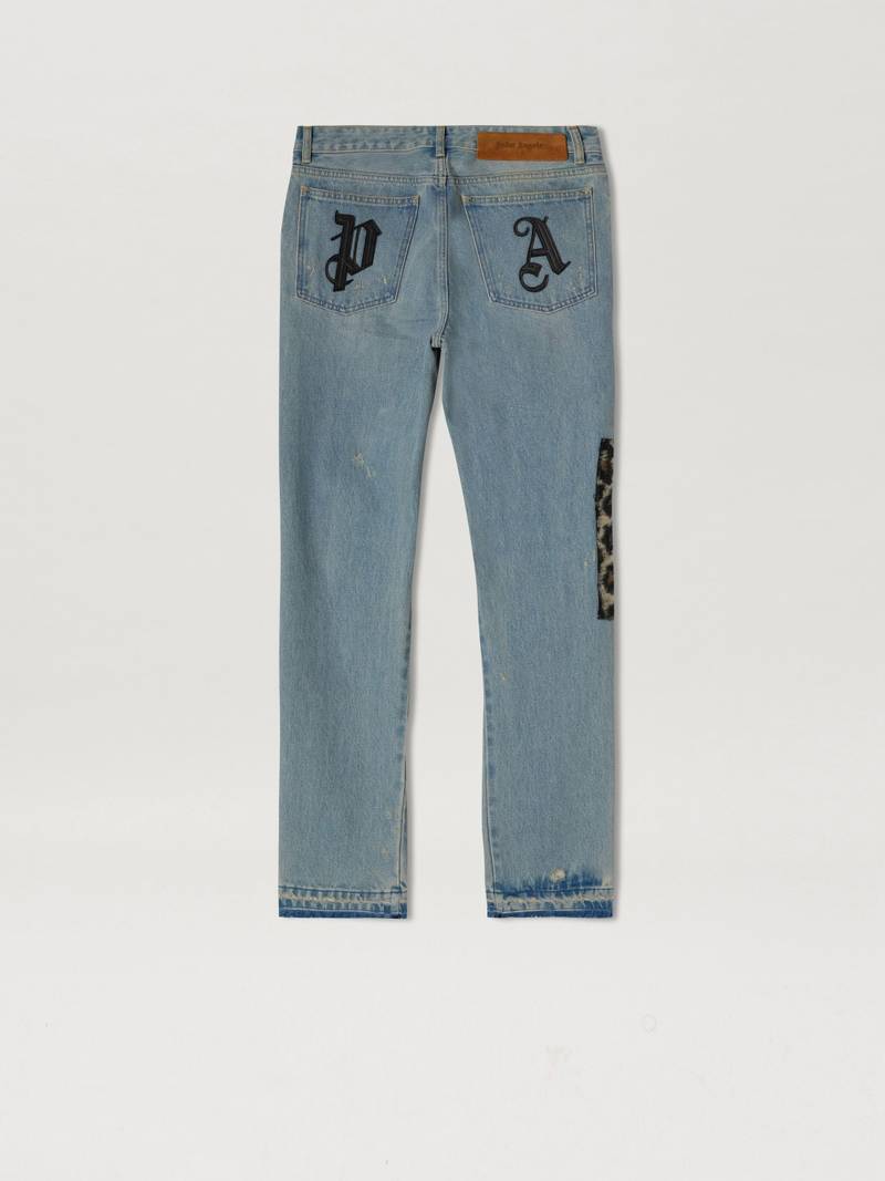 ANIMALIER PATCH REGULAR DENIM PANTS 7