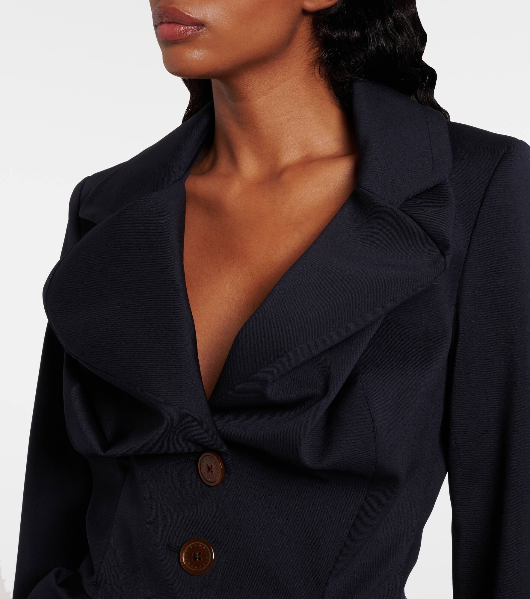 Draped wool jacket - 4