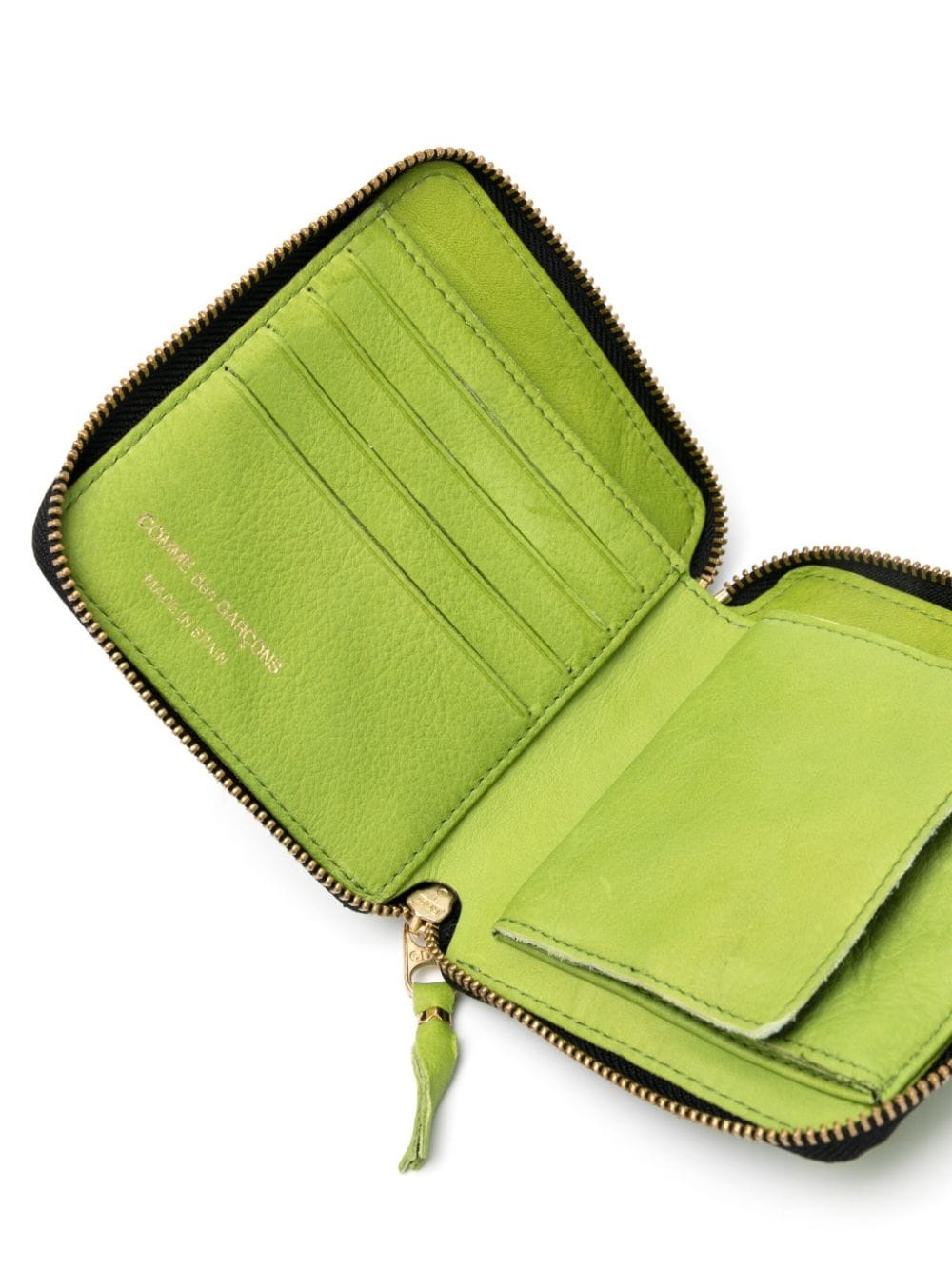 washed bi-fold zip-up wallet - 3