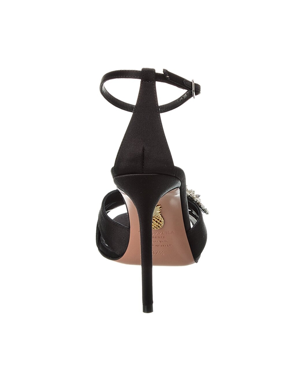 Aquazzura Crystal Margarita 105 Satin Sandal - 3