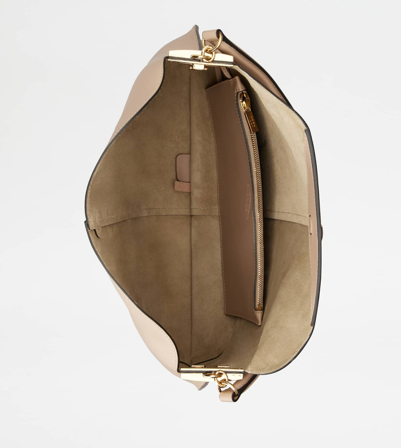 HOBO BAG TOD'S T CASE IN LEATHER LARGE - PINK 5
