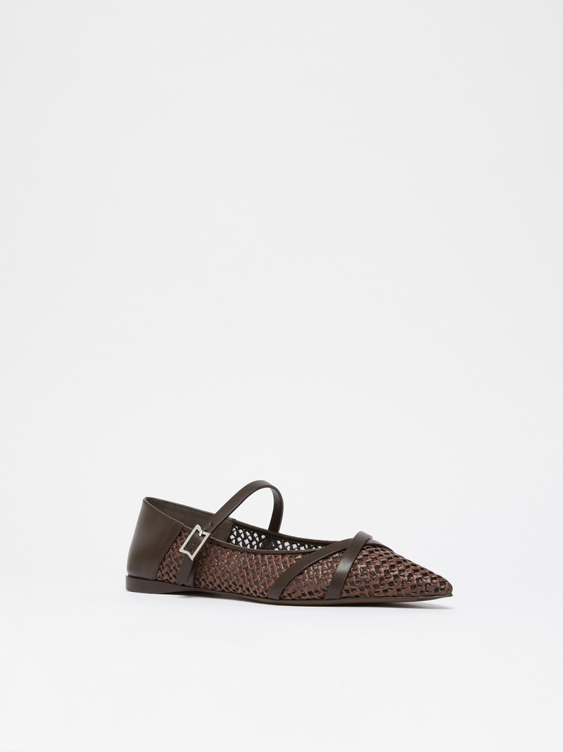 Max Mara WOVENFLAT Crochet-fabric ballerinas outlook