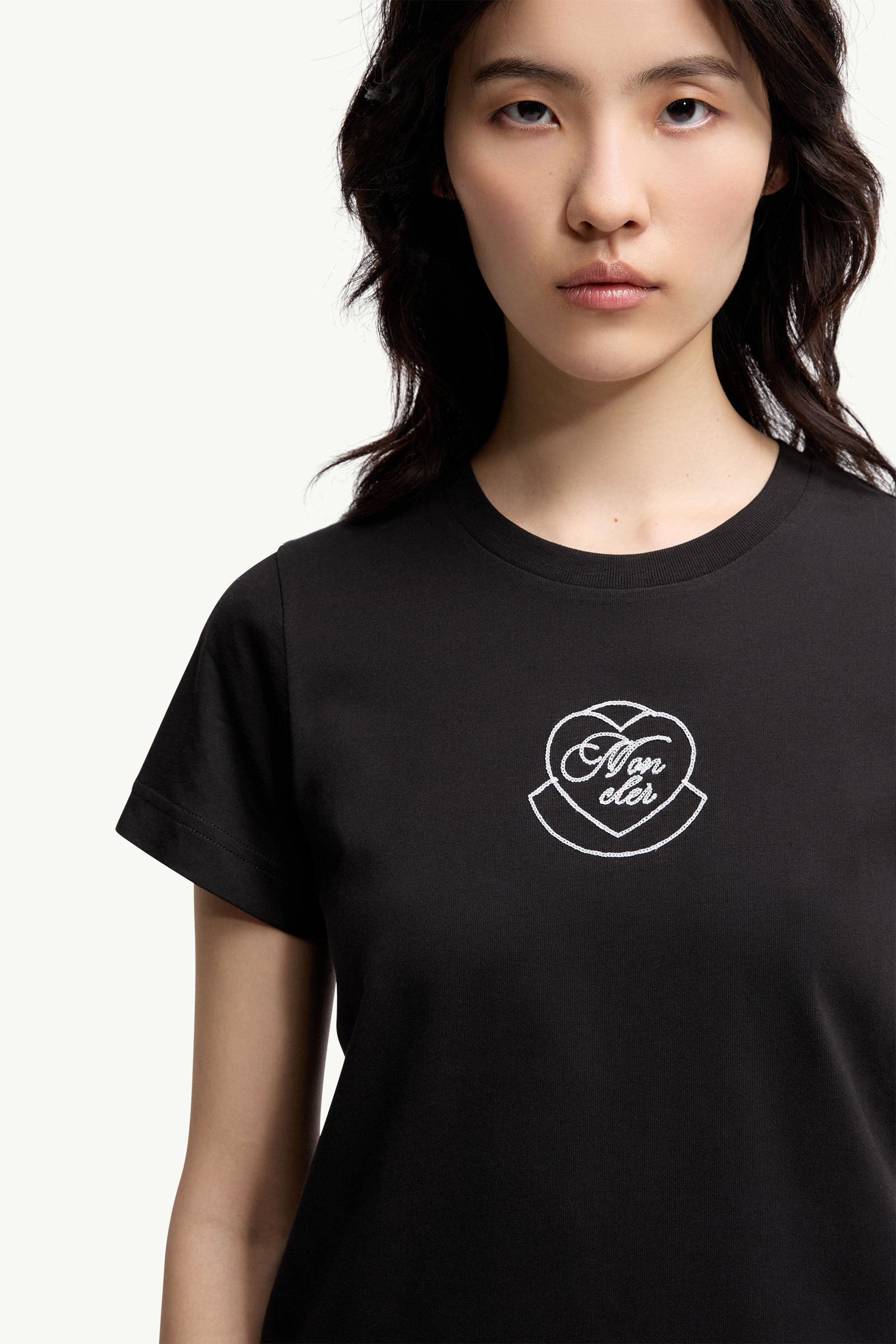 Embroidered Heart Logo Cotton T-Shirt - 6