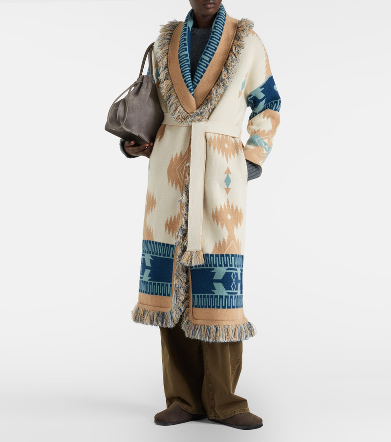 Alanui Icon jacquard virgin wool cardigan outlook