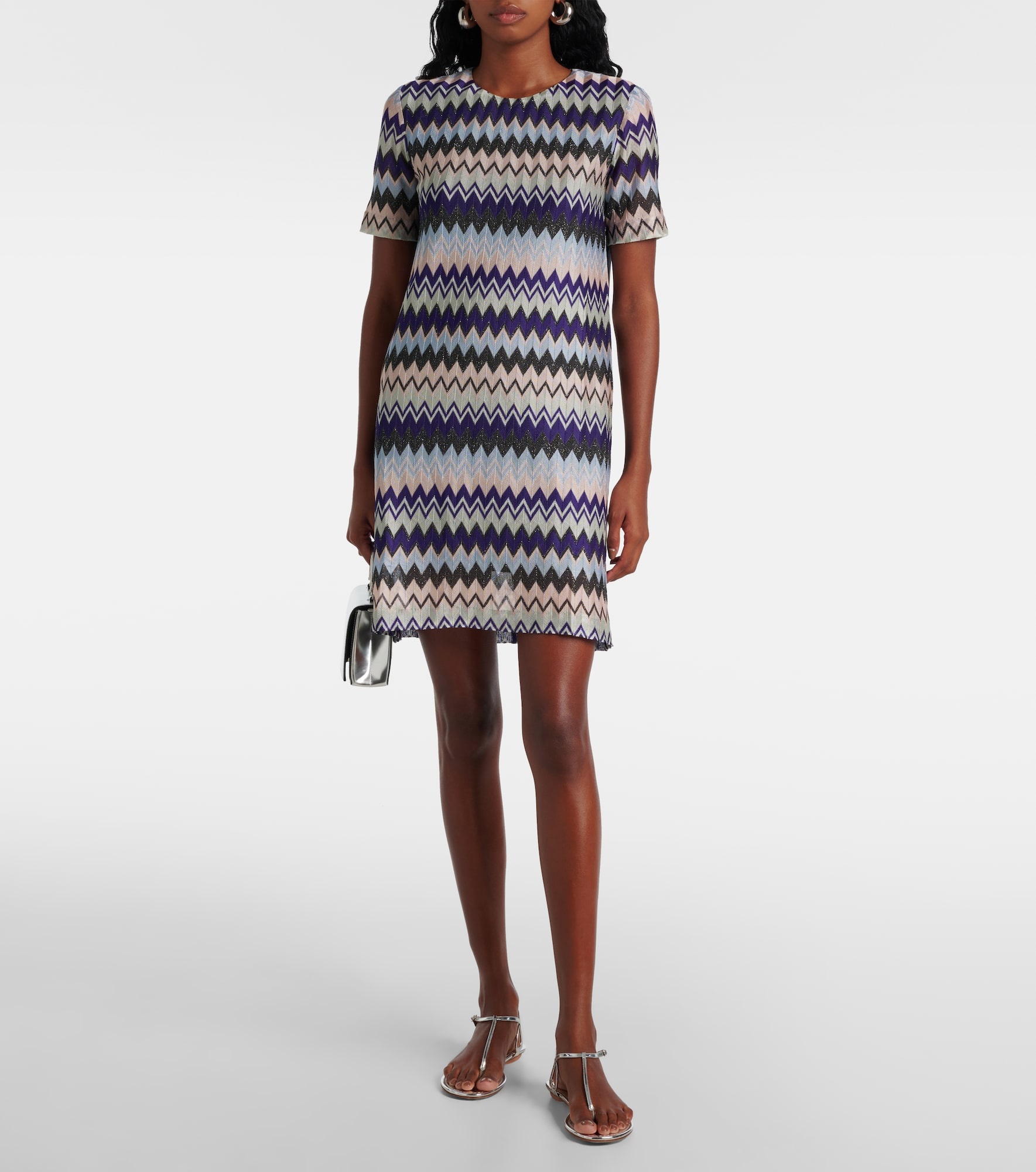 Zigzag lamé minidress - 2
