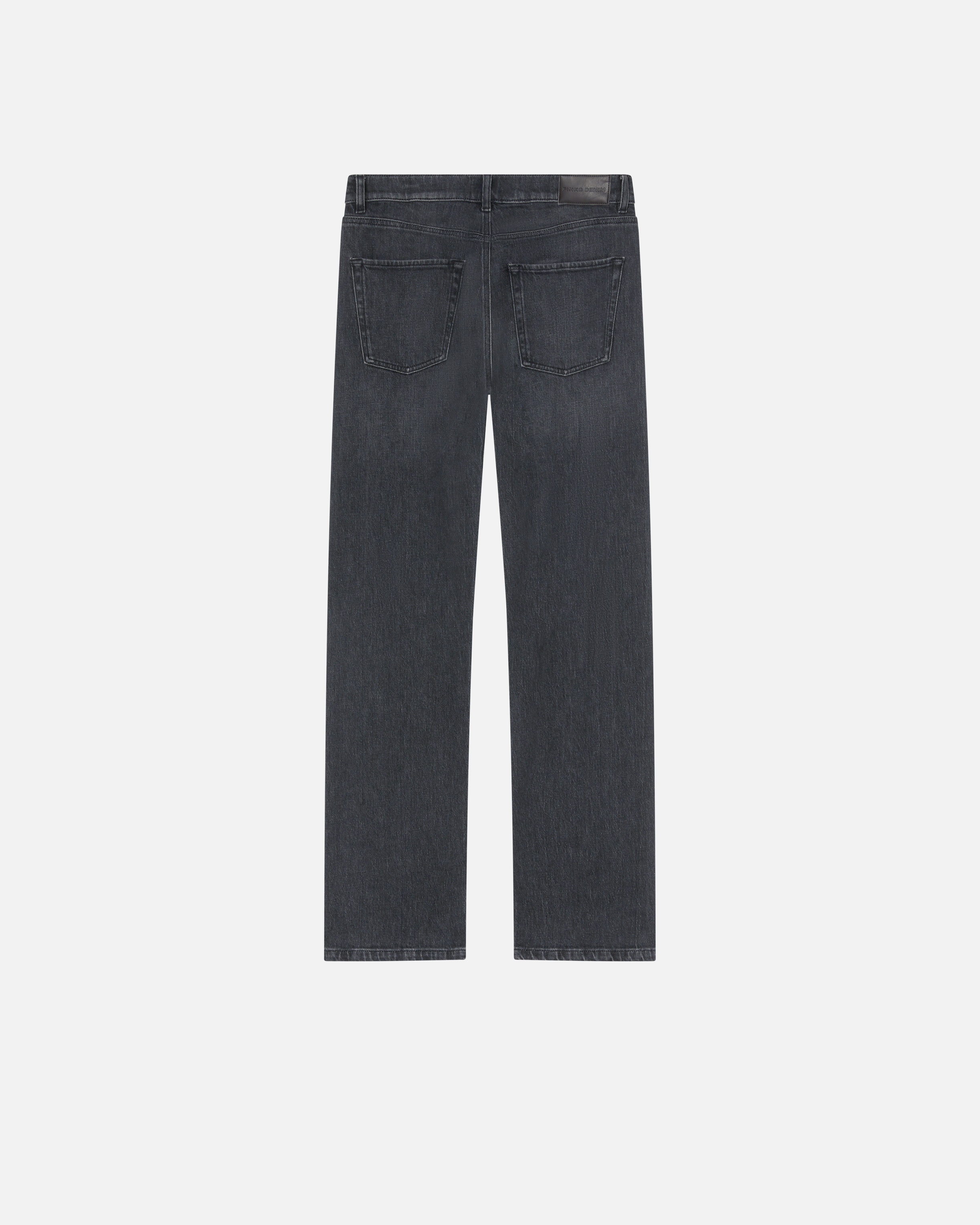 STRAIGHT JEANS IN DARK GREY DENIM - 6