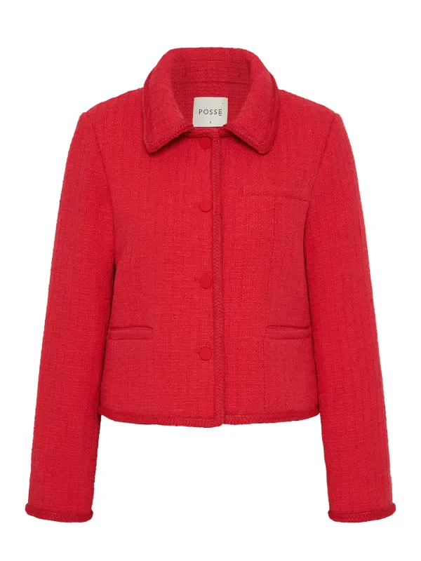 Jacqueline Jacket in Scarlet - 1