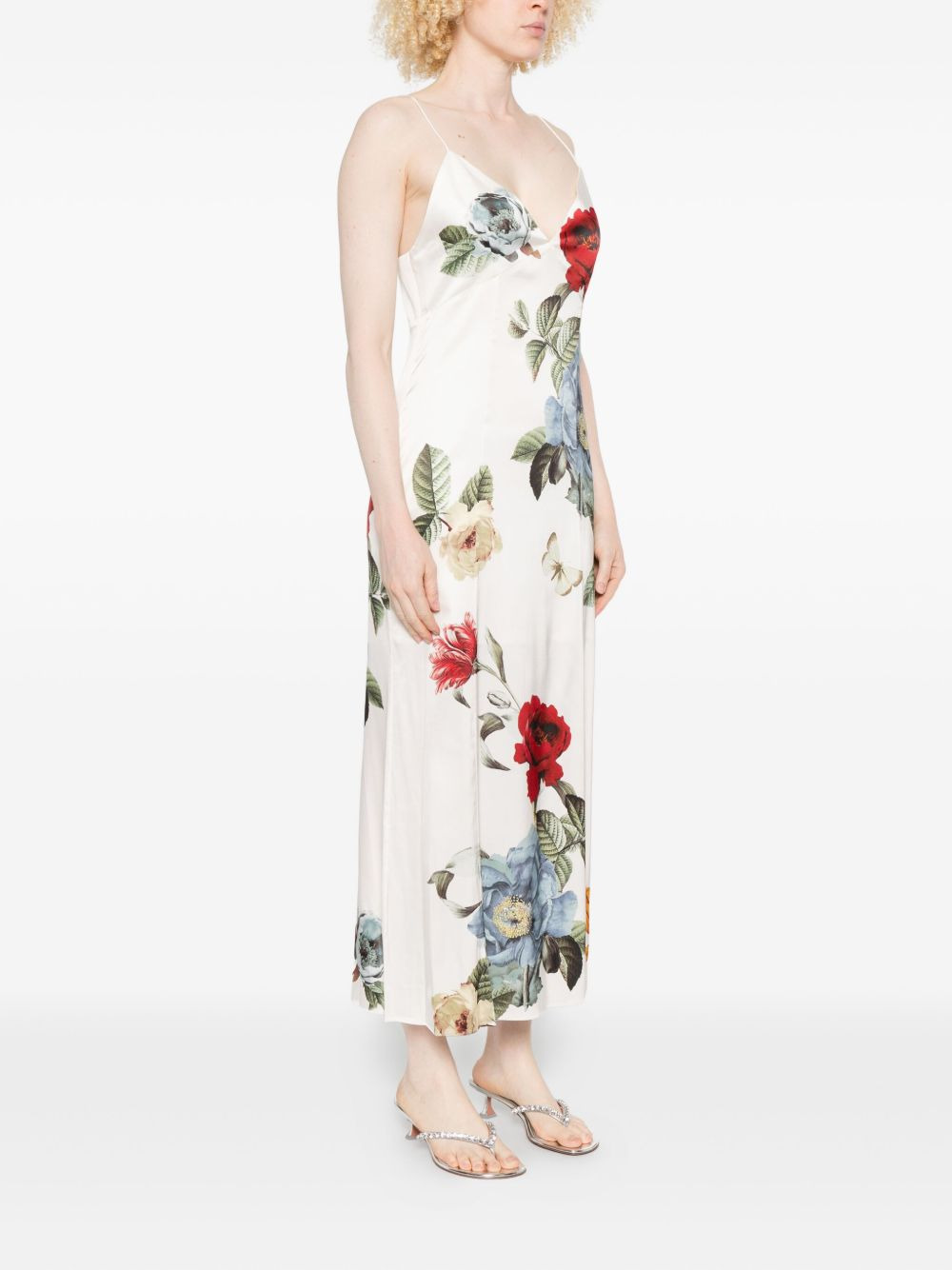 floral-print slip day dress - 3