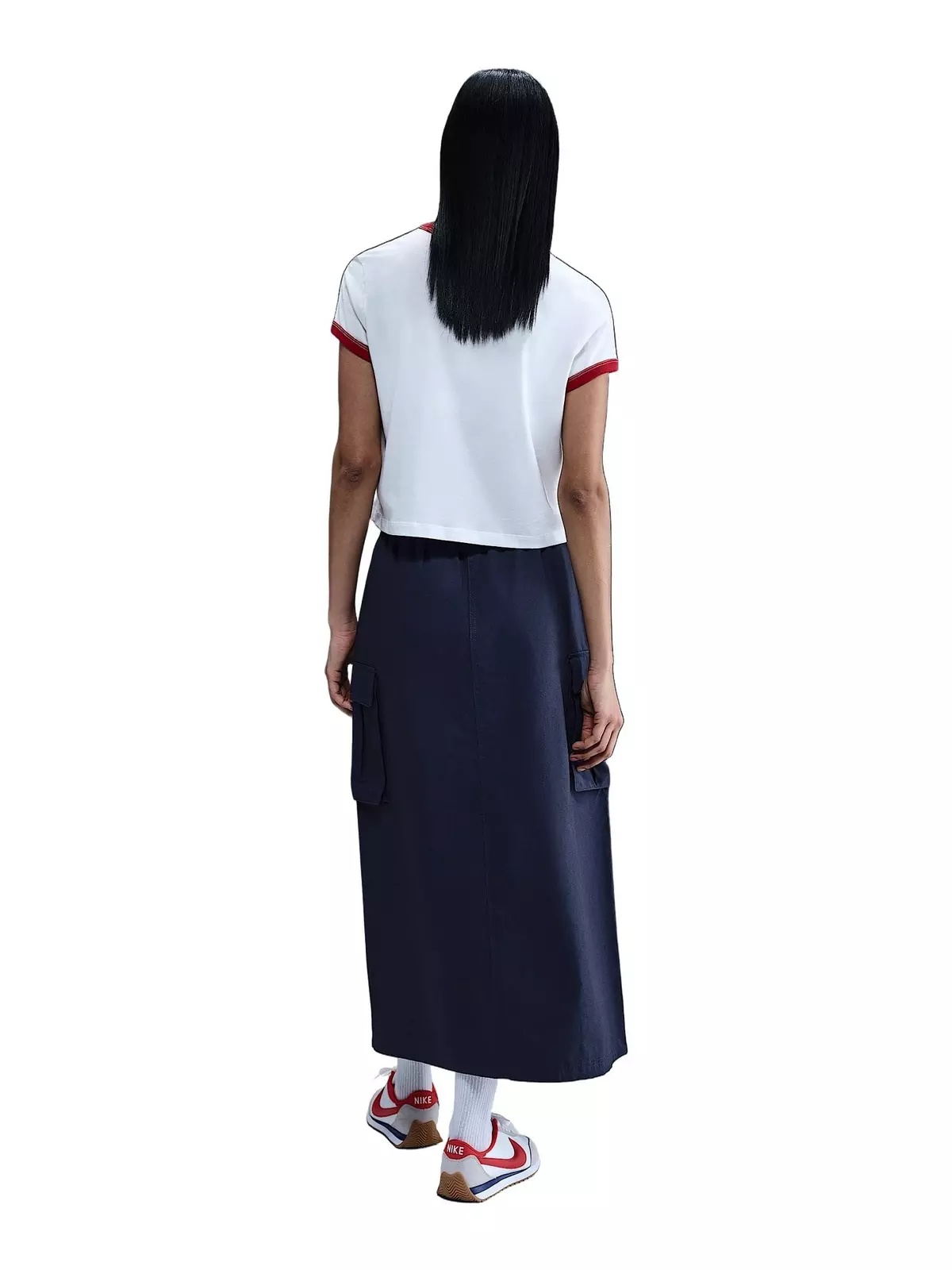 Women's Sportswear Loose Cargo Skirt -Navy - 6