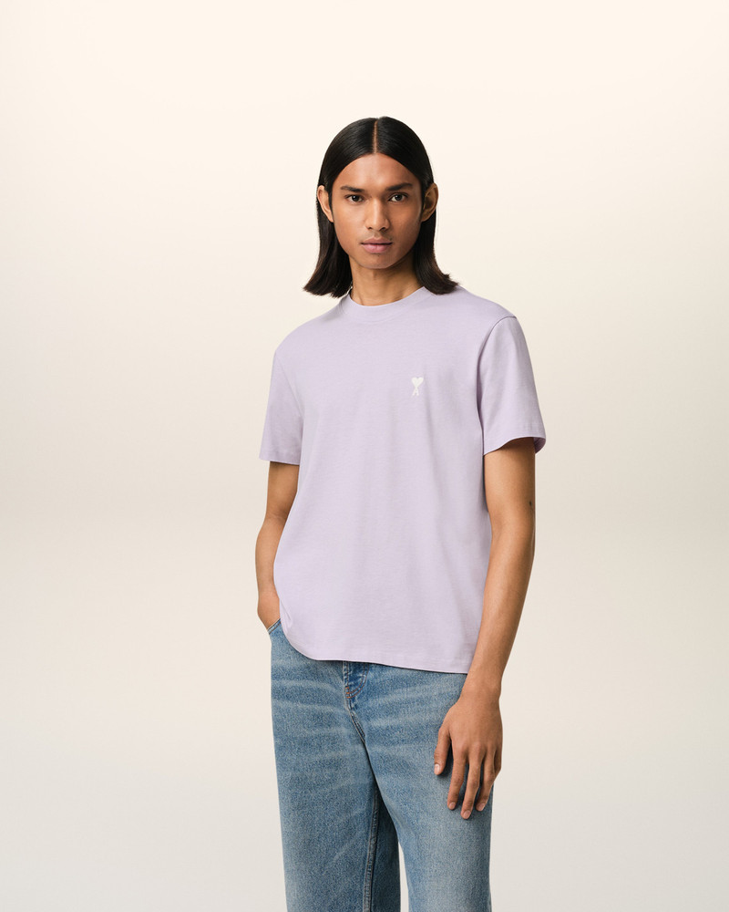 AMI Paris PURPLE COTTON AMI DE COEUR T-SHIRT outlook