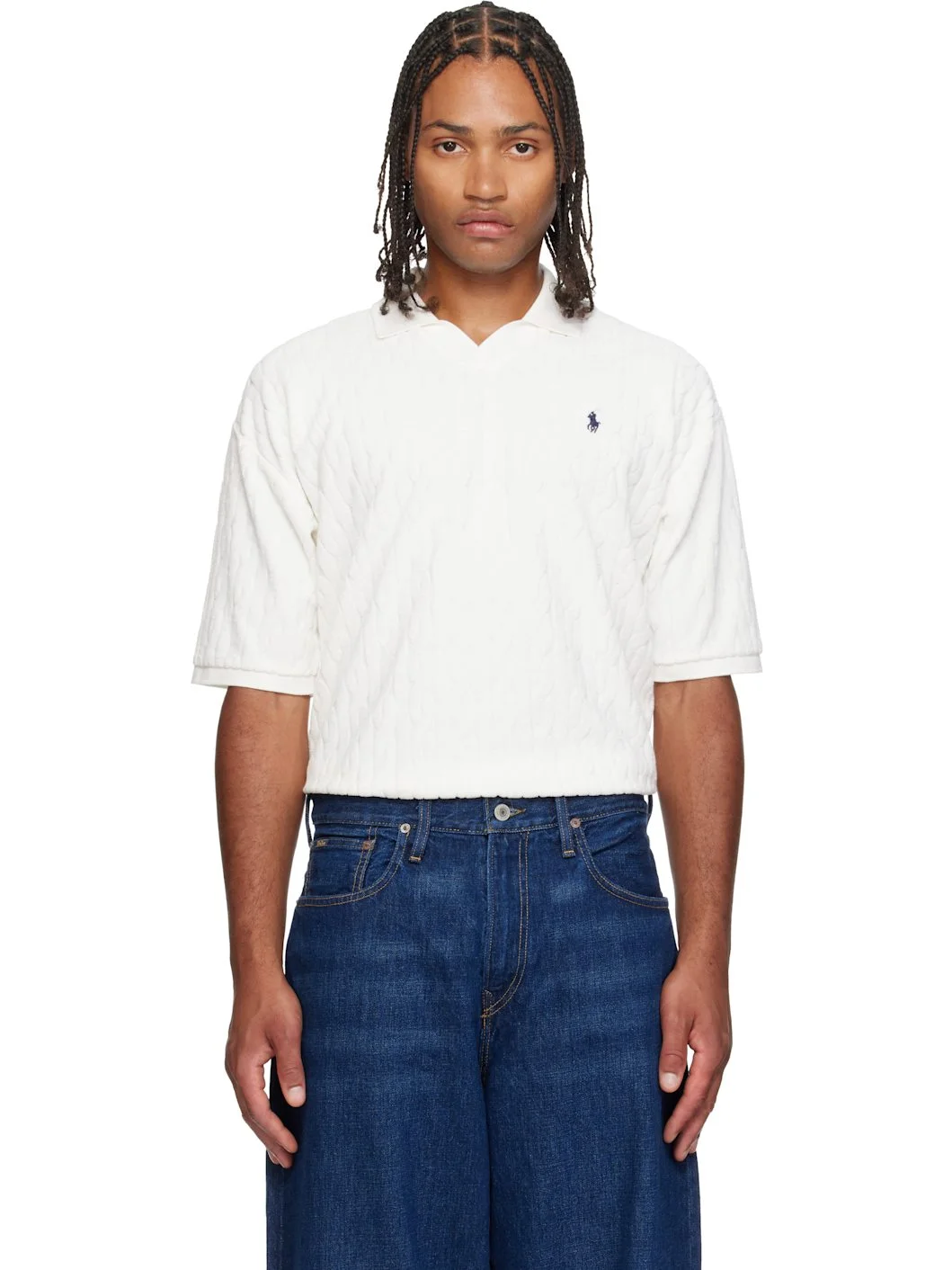Off-White Cable Terry Polo - 1