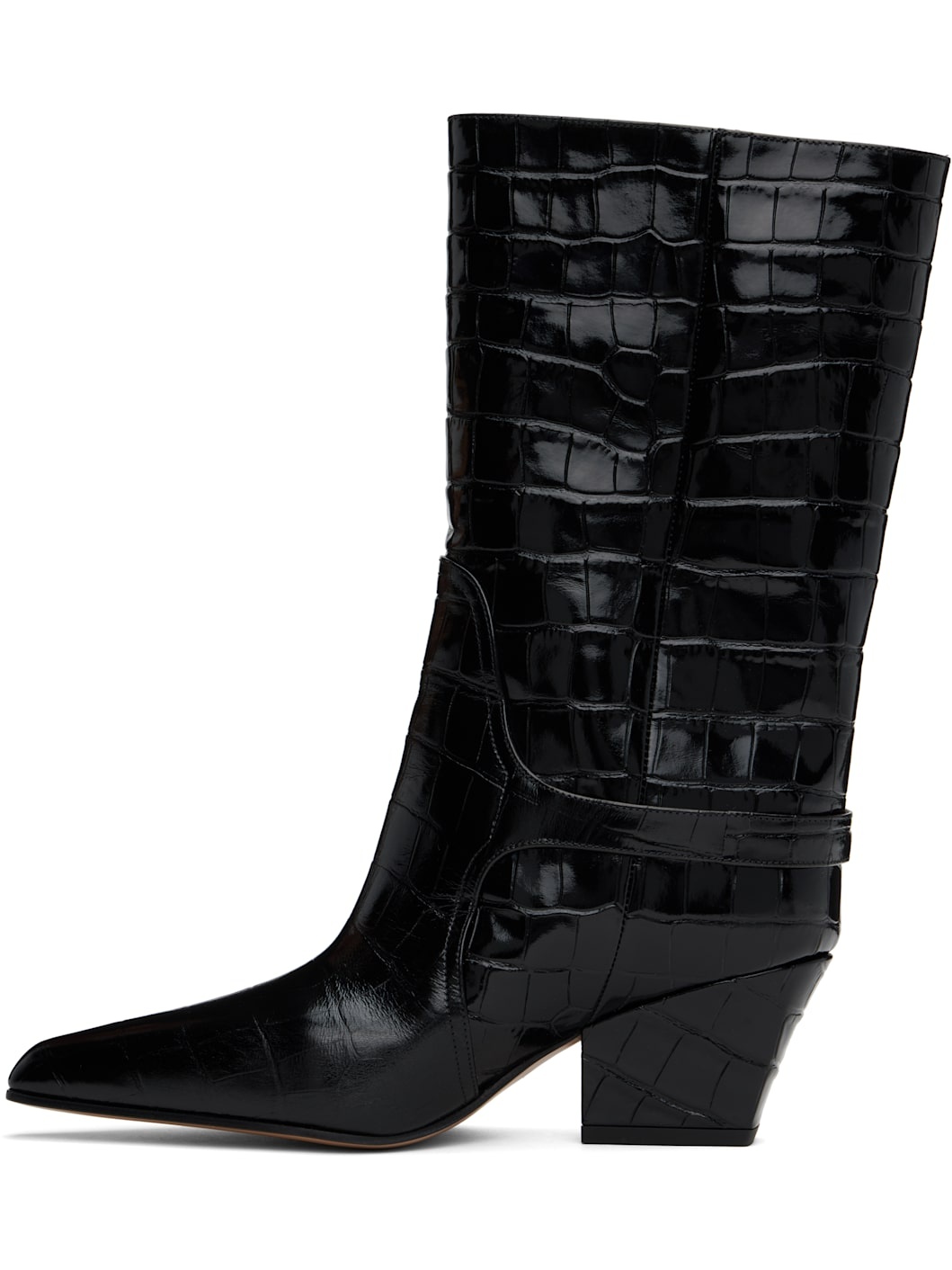 Black Jane Buckle Midcalf 60 Boots - 3