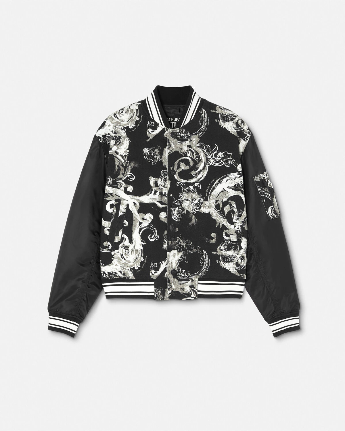 Watercolour Couture Denim Bomber Jacket - 1