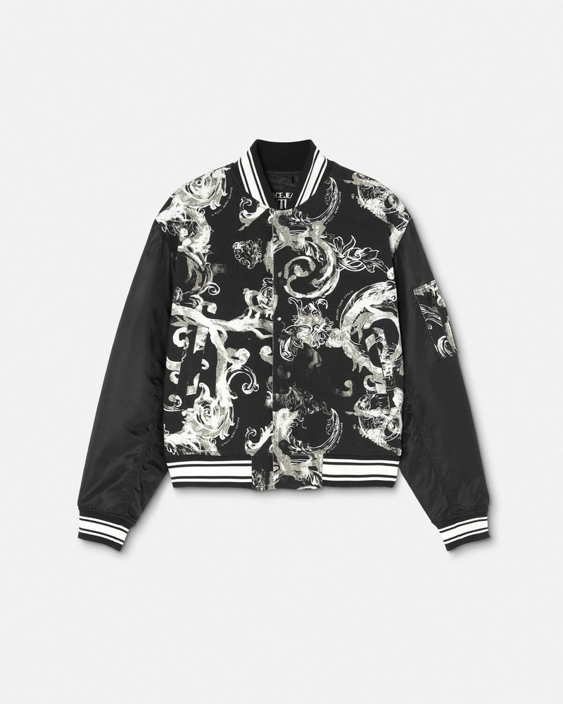 Watercolour Couture Denim Bomber Jacket 1