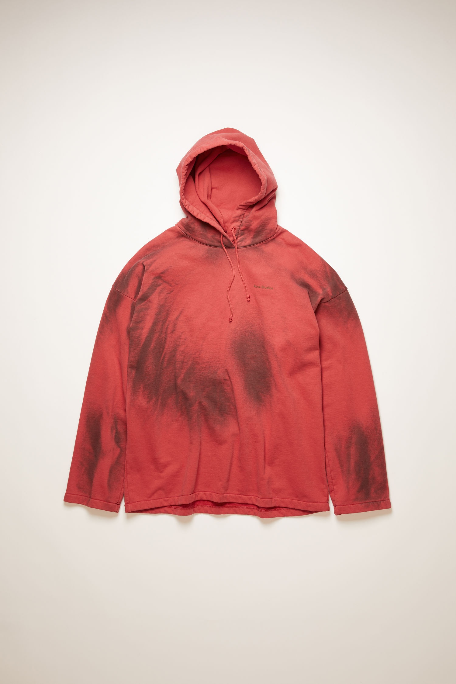 Spray-paint hooded sweatshirt red rubber - 5