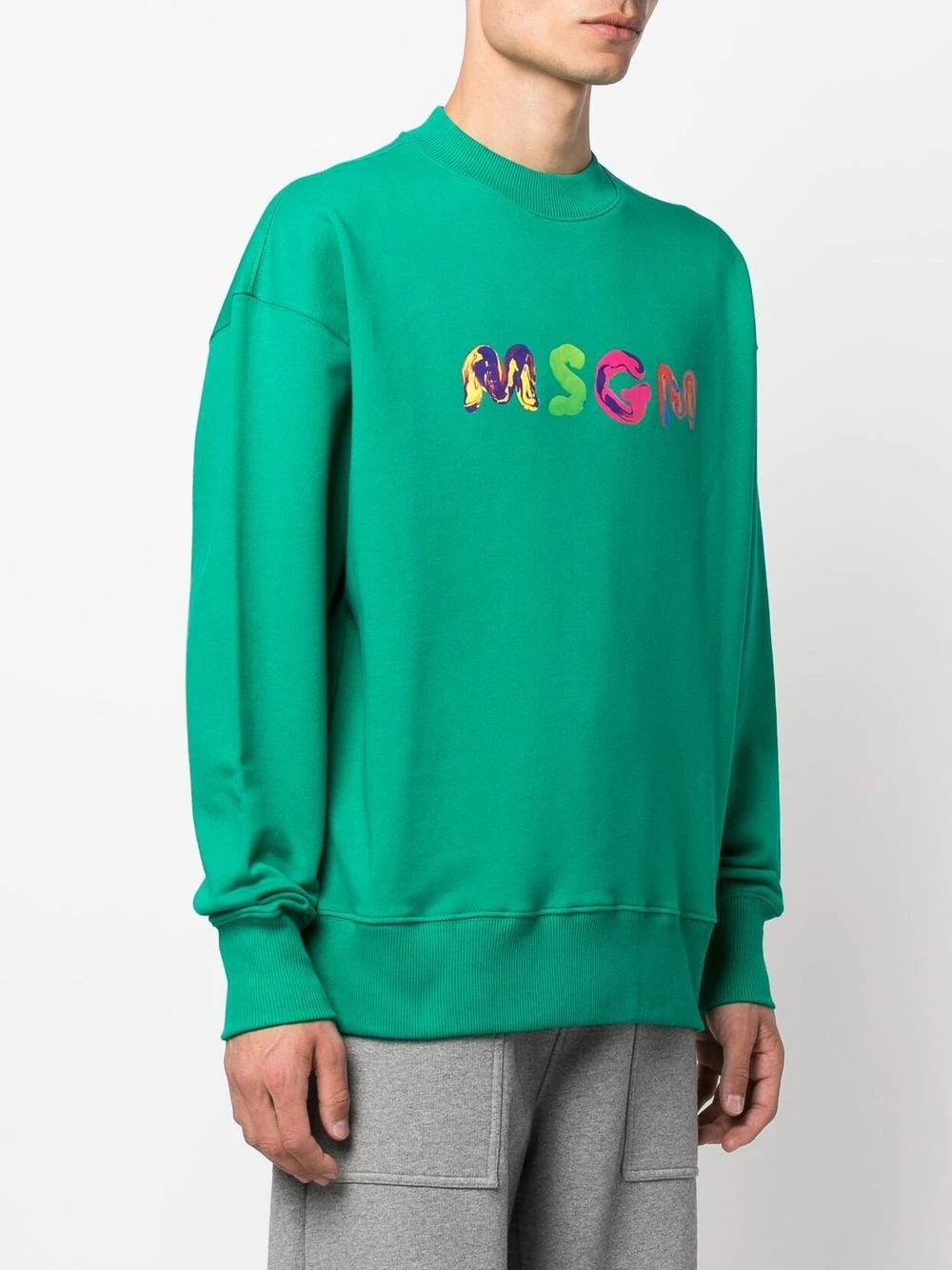 logo-print crew-neck sweatshirt - 3