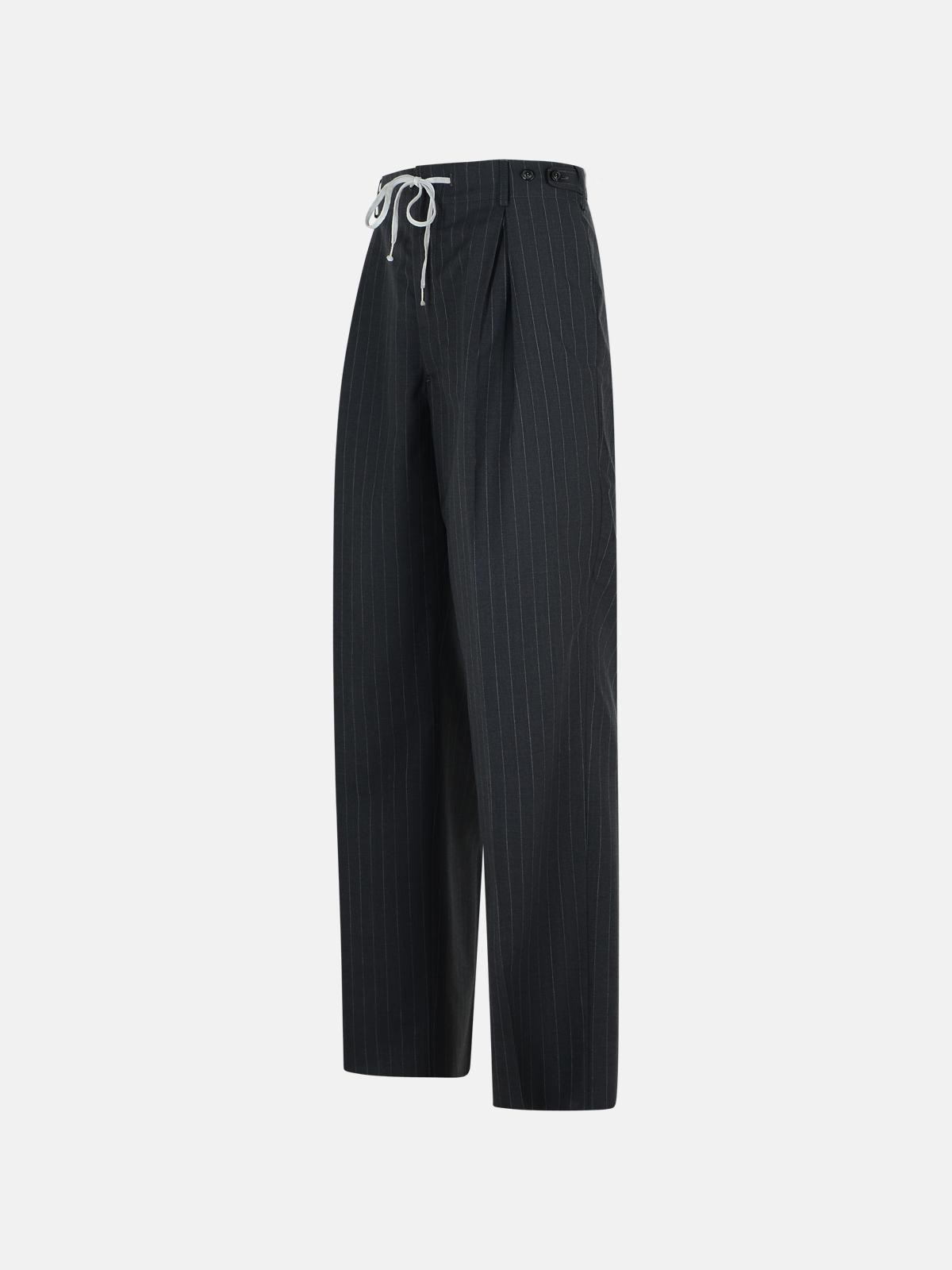 DARK GREY WOOL TROUSERS - 2