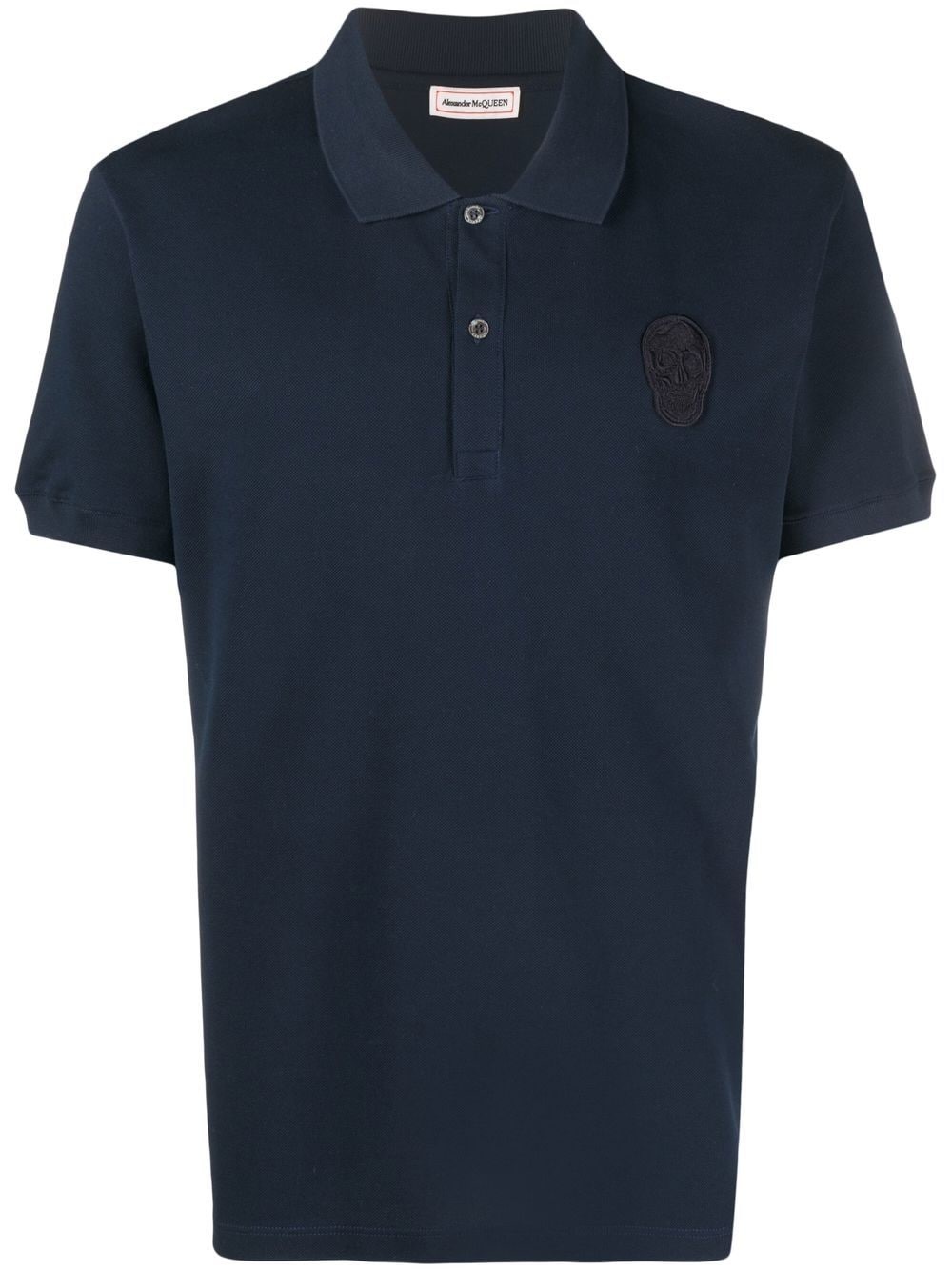 skull-patch polo shirt - 1