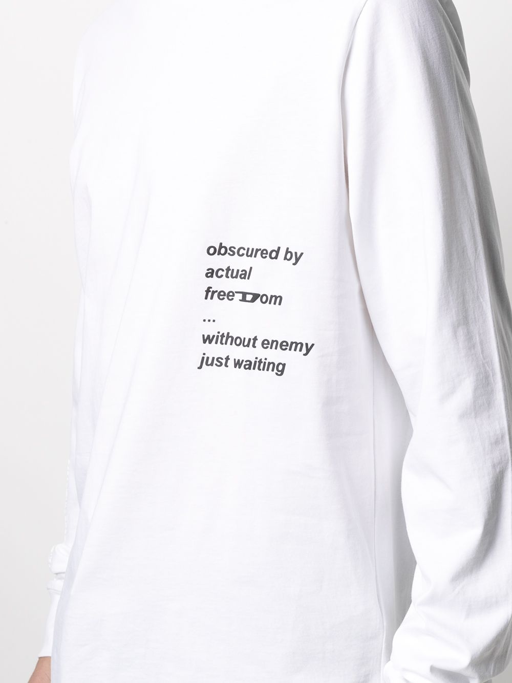 slogan and graphic print long-sleeved t-shirt - 5