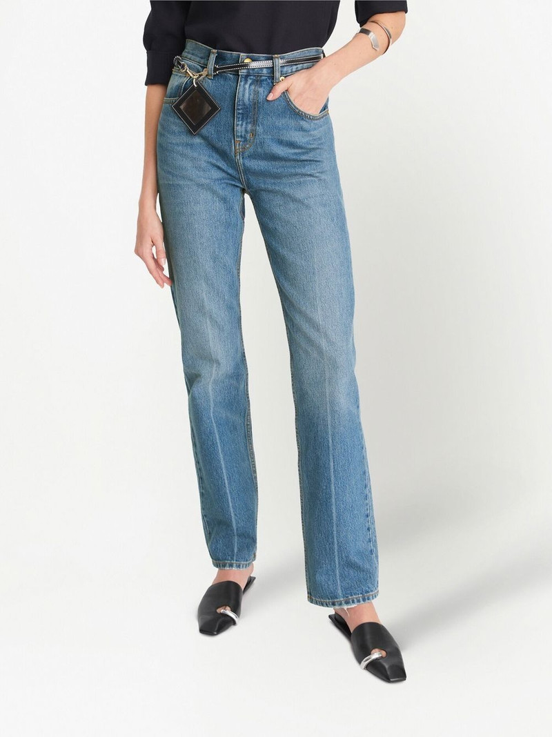 mid-rise straight-leg jeans 4