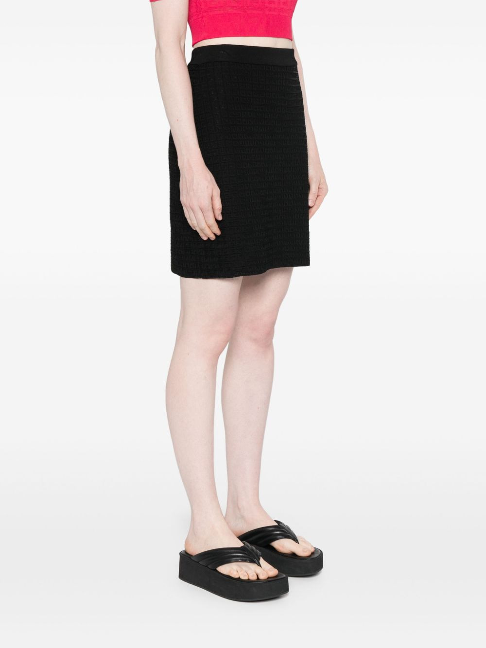 4G-monogram knitted skirt - 3