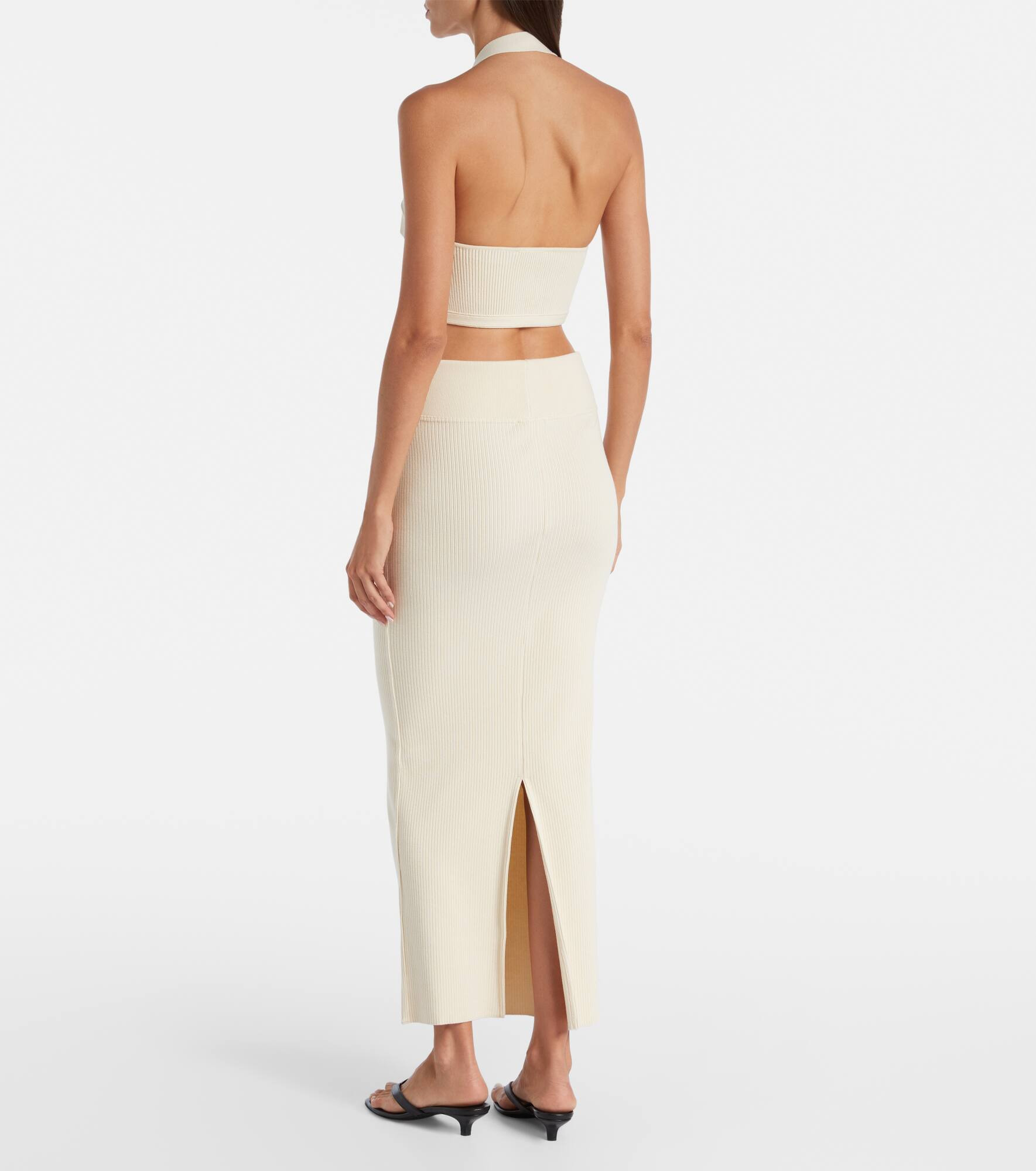 Knitted cotton crop top - 3
