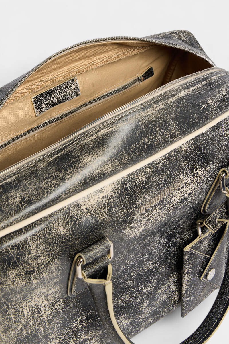 D2 CRAKED LEATHER DUFFLE 5