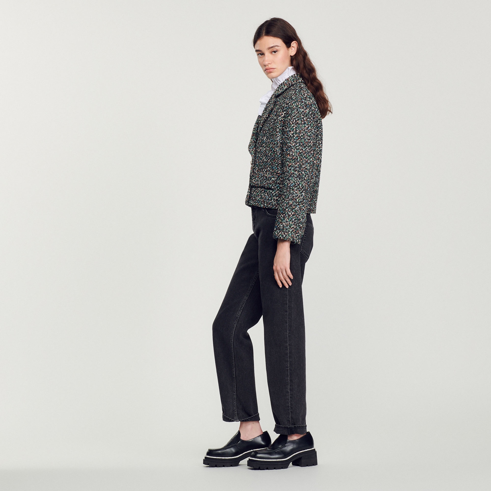 Cropped tweed jacket - 7