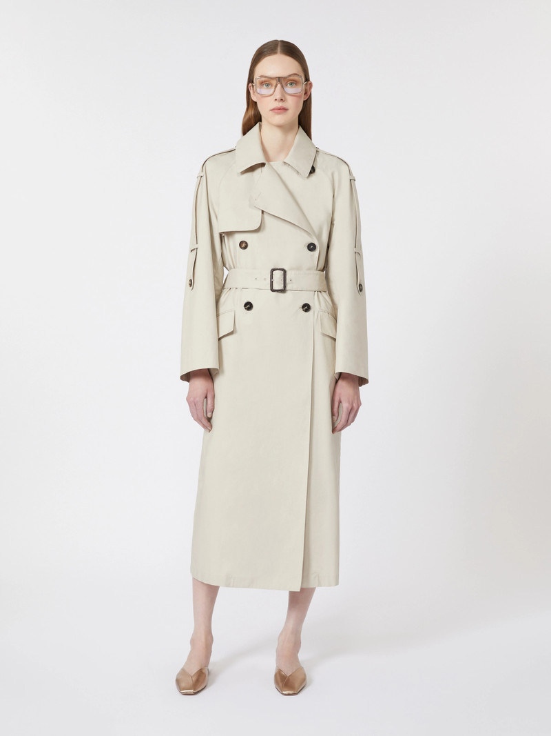 Max Mara Wide water-repellent twill trench coat - NATURAL outlook