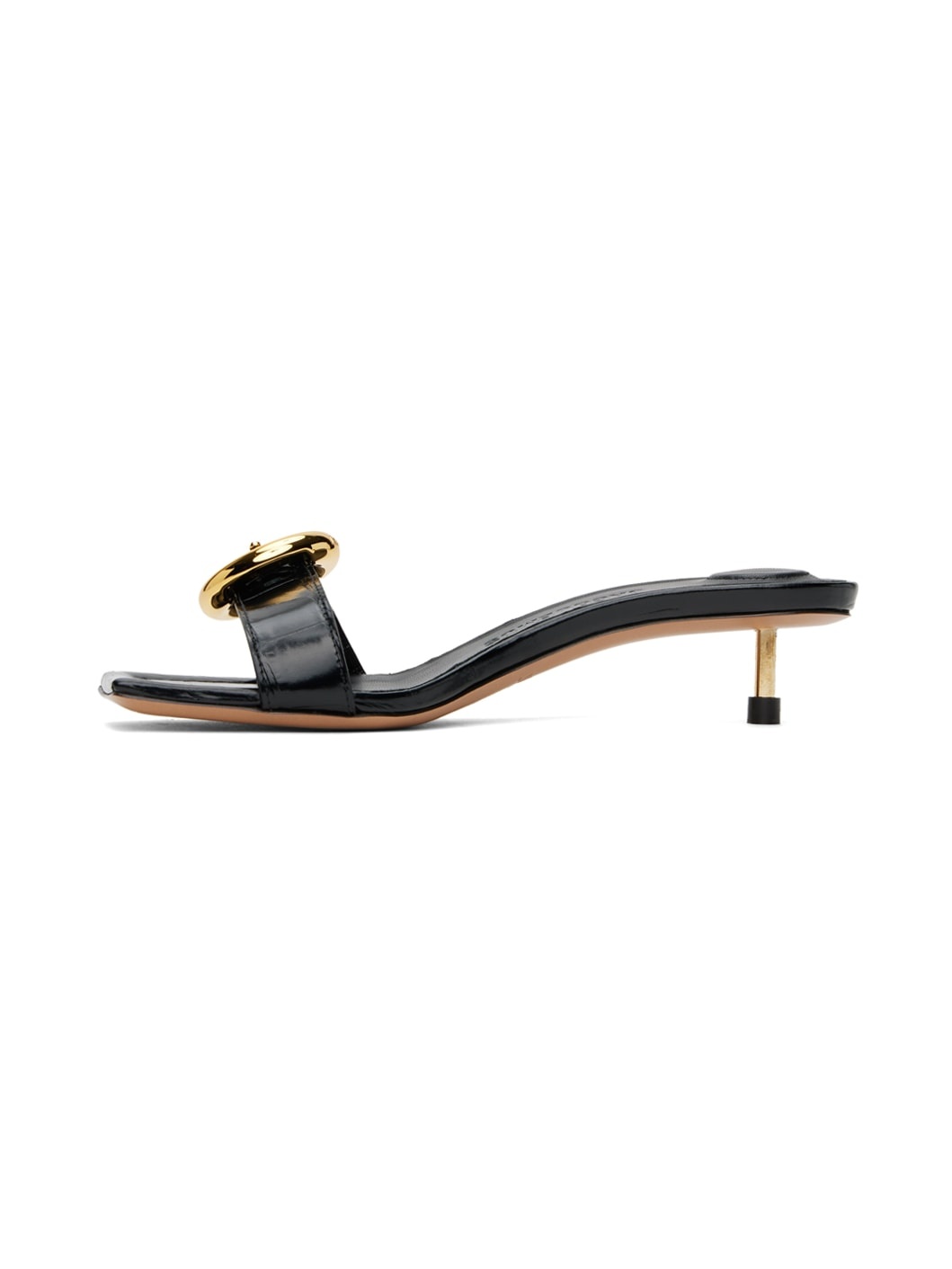 Black 'Les sandales Regalo basses' Heeled Sandals - 3