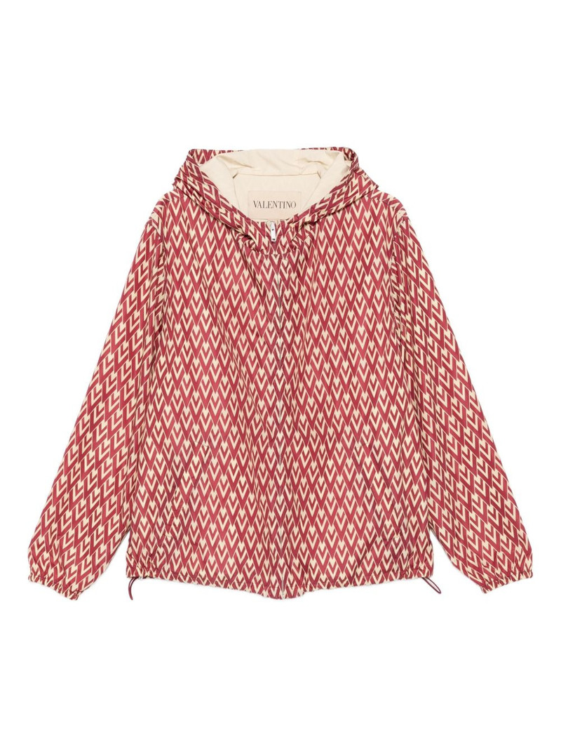 geometric-pattern hooded jacket 1
