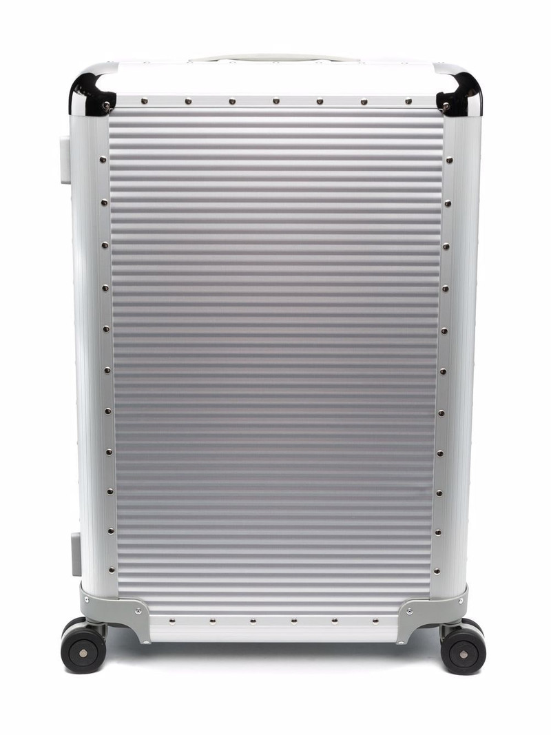Spinner 76cm studded aluminum suitcase 1