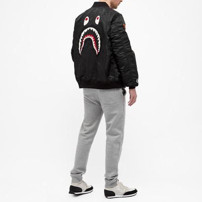 A BATHING APE® A Bathing Ape Shark Loose Fit Ma-1 Jacket outlook