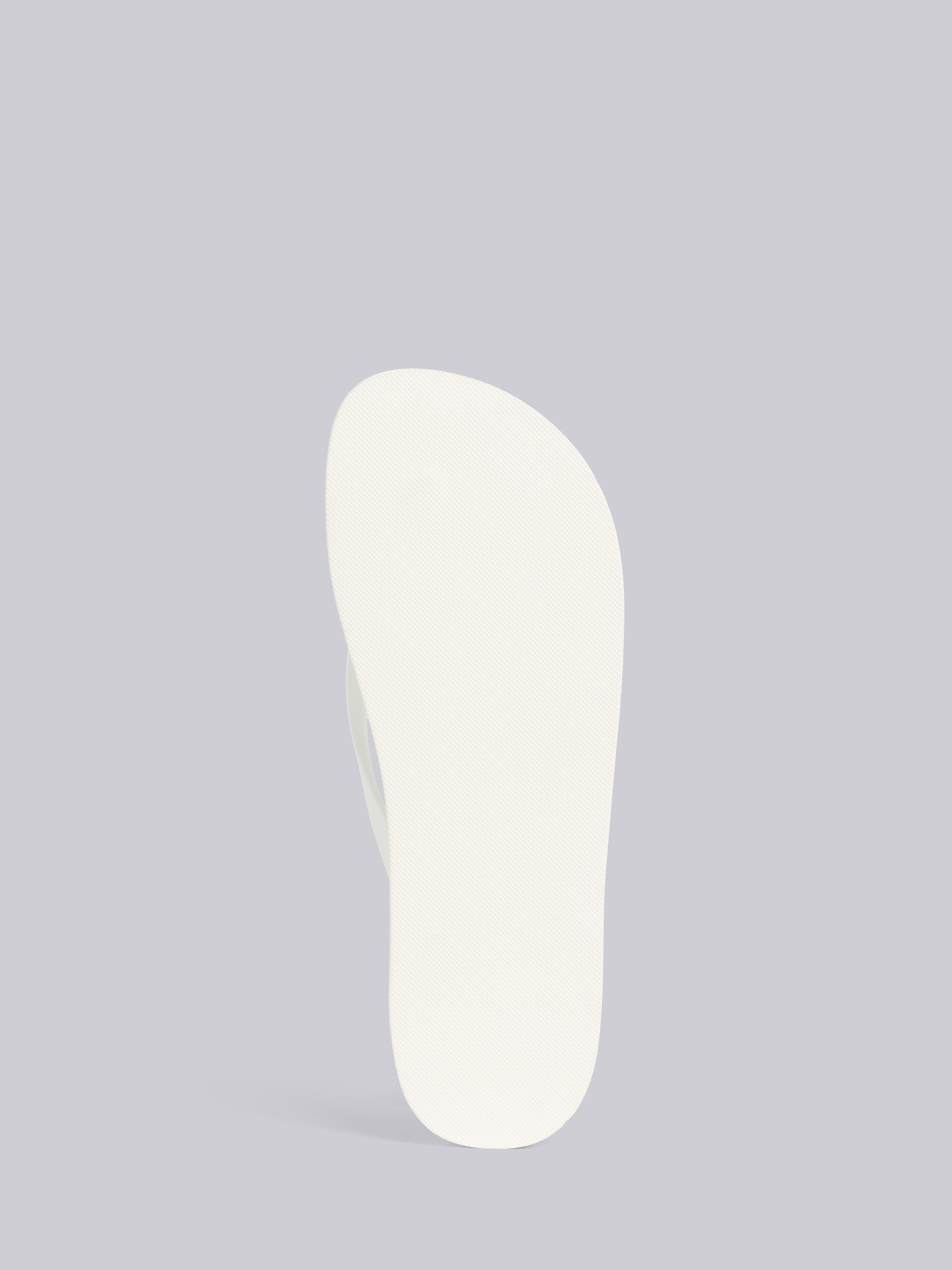 White Molded Rubber Stripe Flip Flop - 5