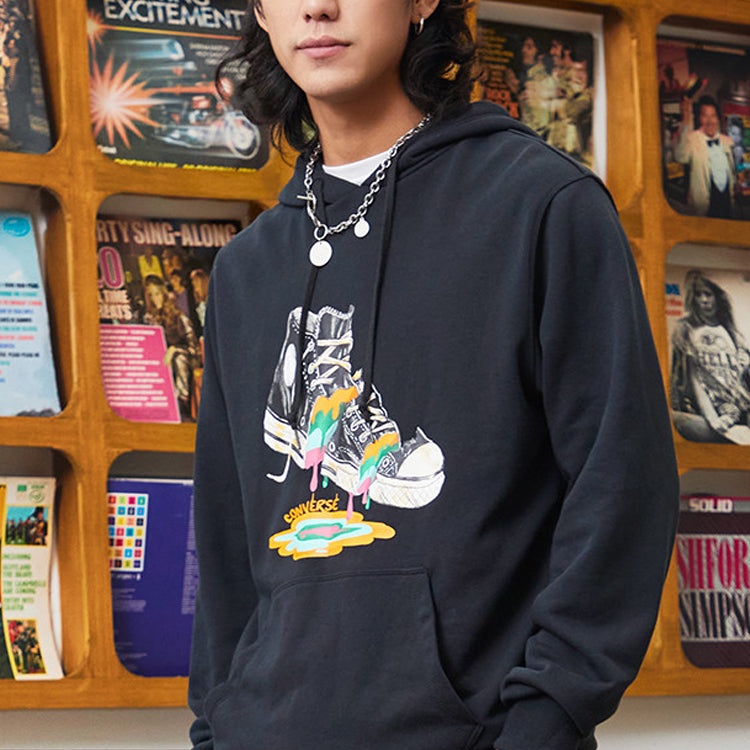 Converse Shoes Printing Fleece Lined Black 10022937-A02 - 6