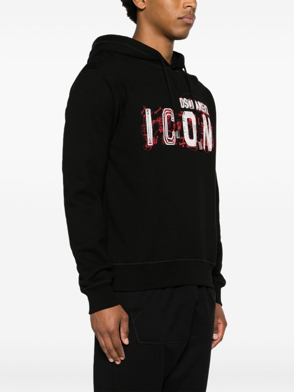 Icon Scribble-print cotton hoodie - 3