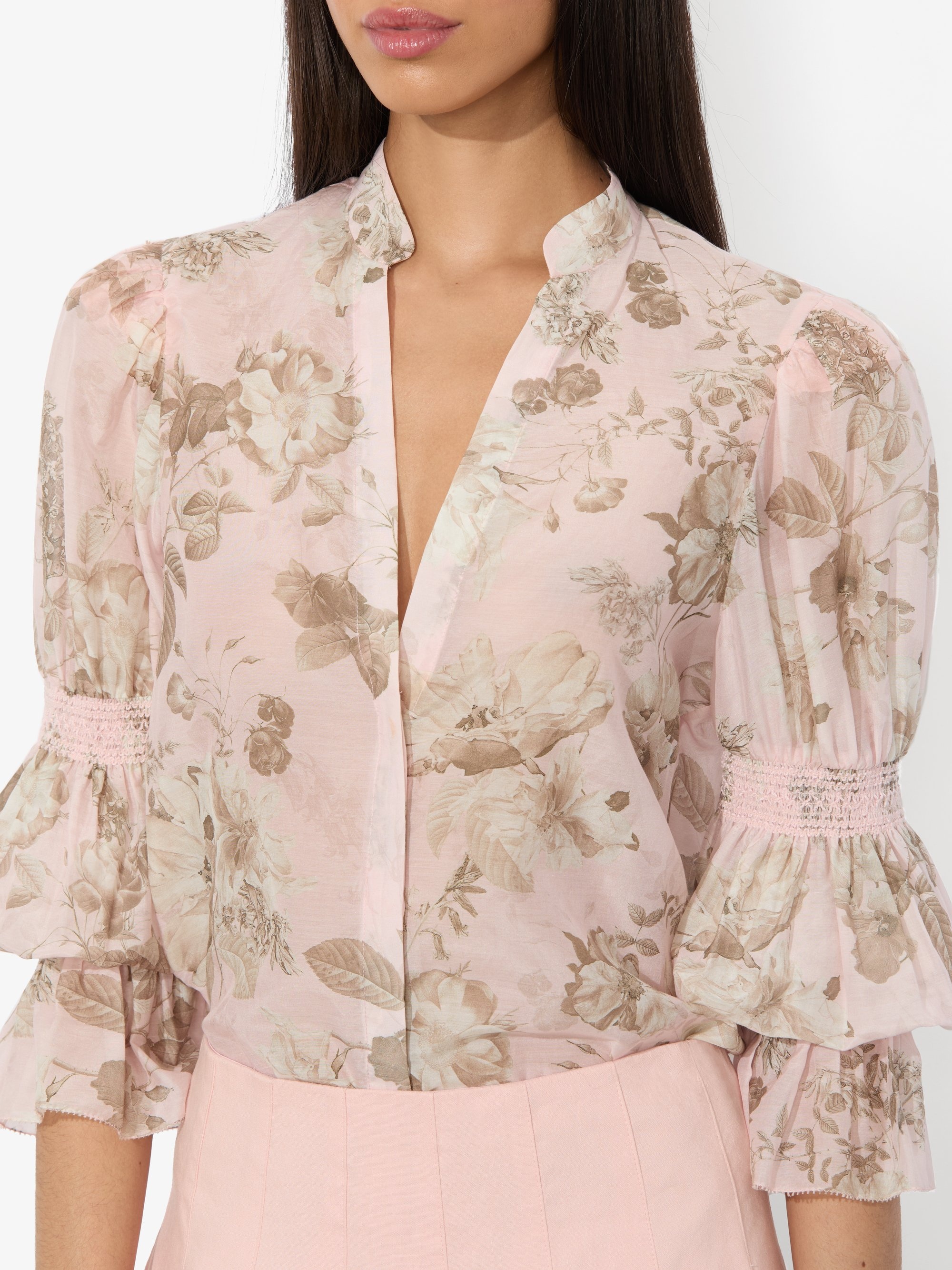ILAN SMOCKED BLOUSE - 5